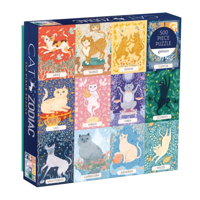 Cat Zodiac 500 Piece Puzzle, Jigsaw Book