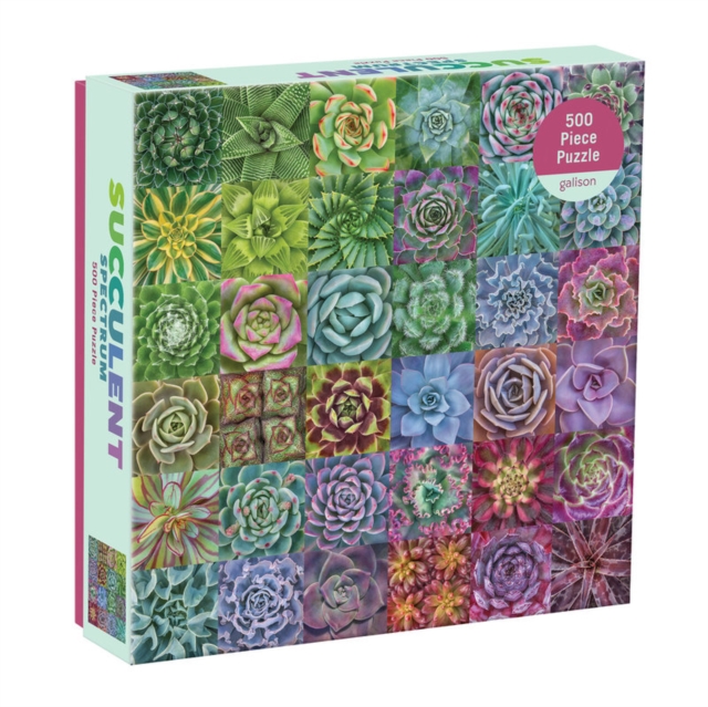 Succulent Spectrum 500 Piece Puzzle, Jigsaw Book
