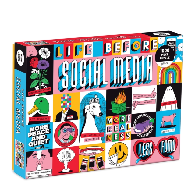 Life Before Social Media 1000 Piece Puzzle, Jigsaw Book