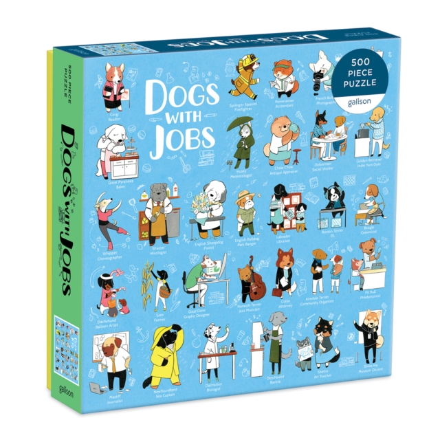 Dogs With Jobs 500 Piece Puzzle, Jigsaw Book