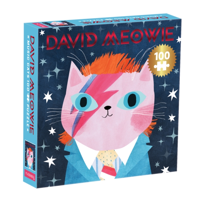 David Meowie Music Cats 100 Piece Puzzle, Jigsaw Book