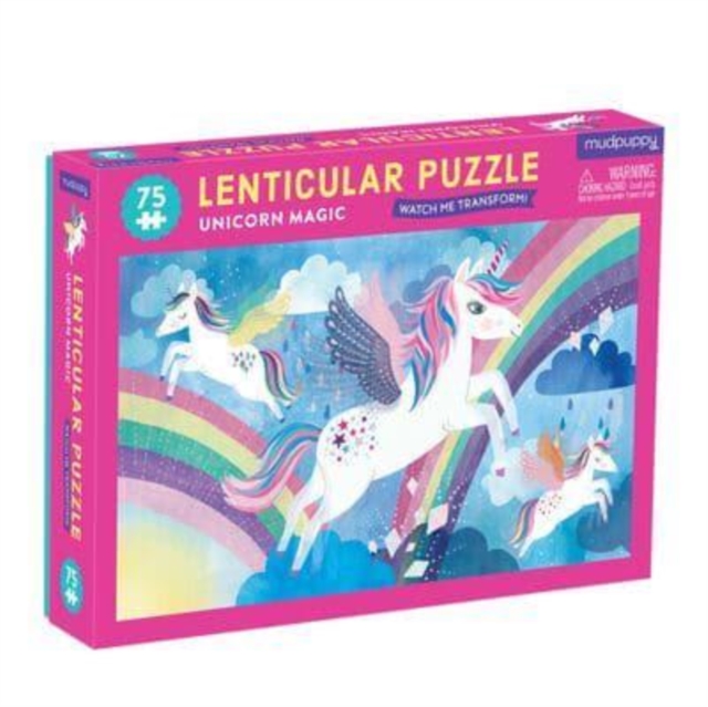 Unicorn Magic 75 Piece Lenticular Puzzle, Jigsaw Book