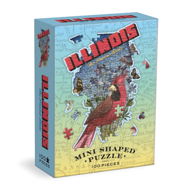 Illinois Mini Shaped Puzzle, Jigsaw Book
