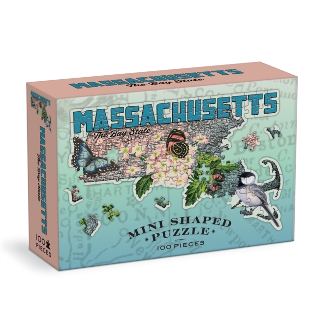 Massachusetts Mini Shaped Puzzle, Jigsaw Book