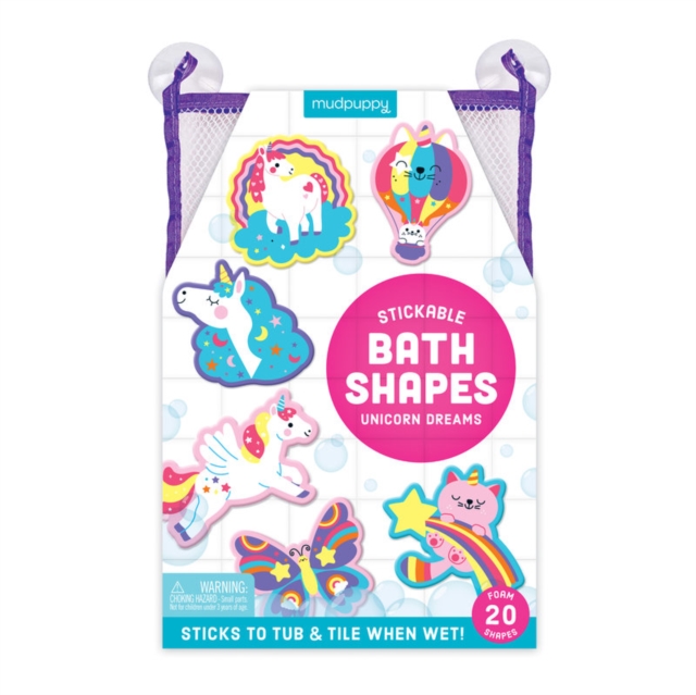 Unicorn Dreams Stickable Foam Bath Shapes, Toy Book