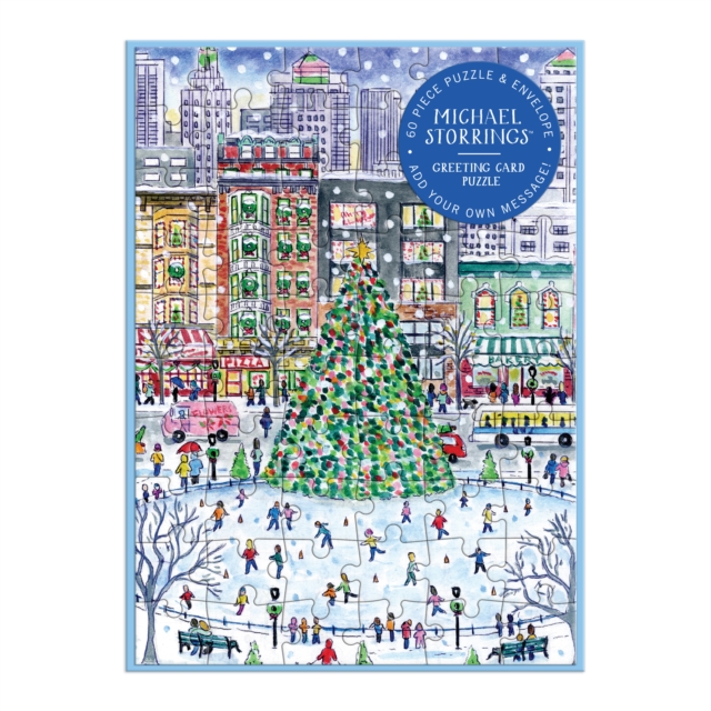Michael Storrings Christmas in the City Greeting Card Puzzle, Jigsaw Book