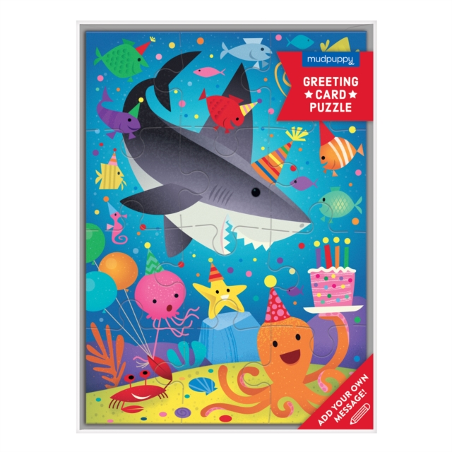 Shark Party Greeting Card Puzzle, Jigsaw Book