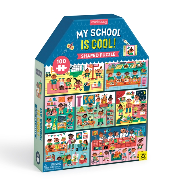 My School is Cool 100 Piece Puzzle House-shaped Puzzle, Jigsaw Book