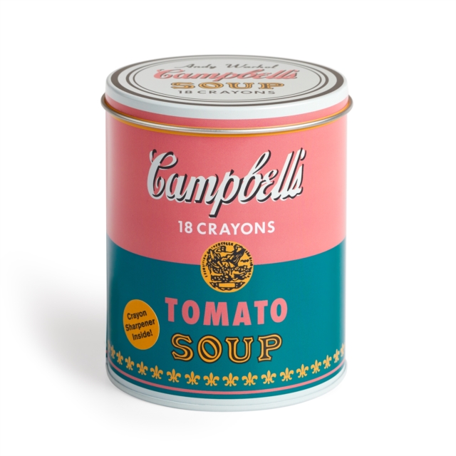 Andy Warhol Soup Can Crayons + Sharpener, Kit Book