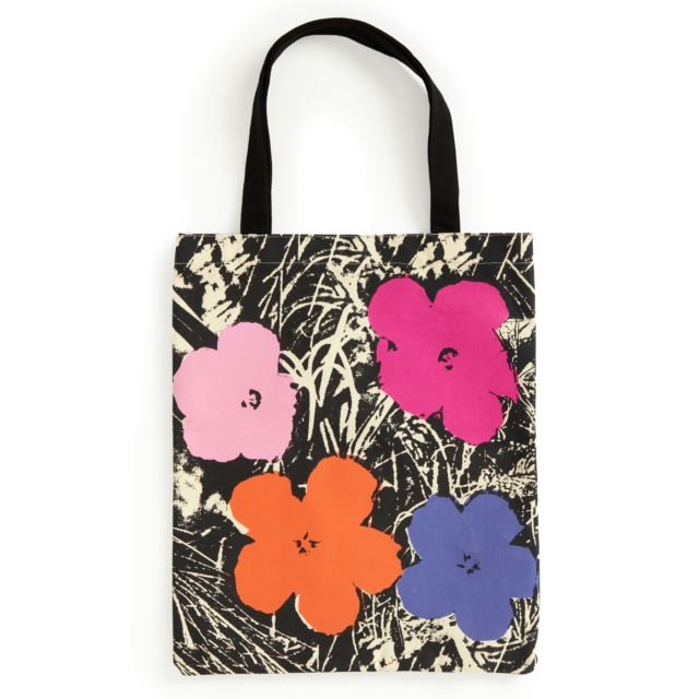 Warhol Flowers Canvas Tote Bag - Pink, Tote bag Book