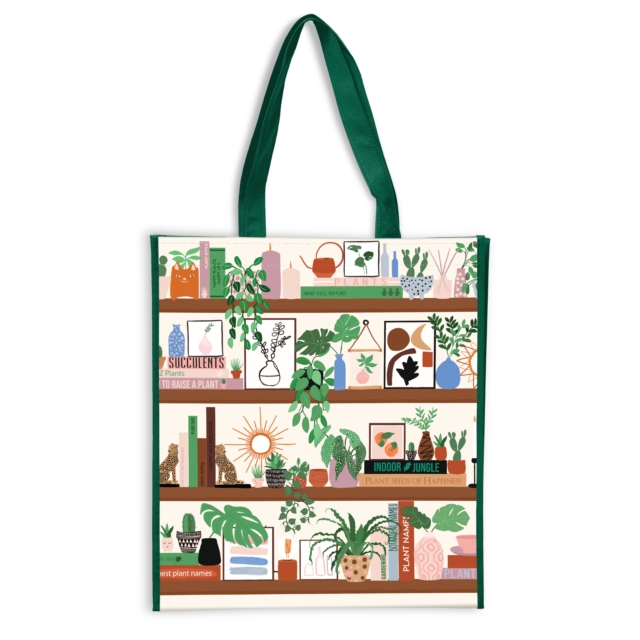 Plant Shelfie Reusable Shopping Bag, Tote bag Book