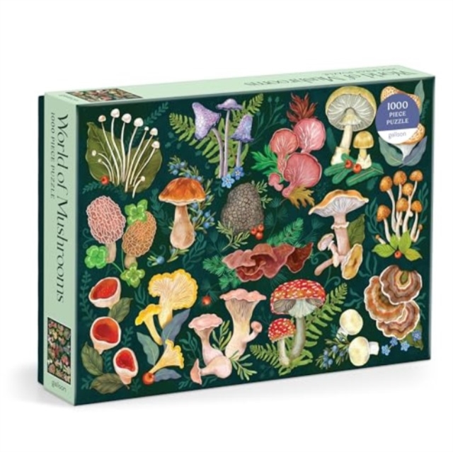 World of Mushrooms 1000 Piece Puzzle, Jigsaw Book
