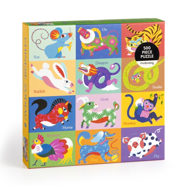 Chinese Zodiac 500 Piece Family Puzzle, Jigsaw Book