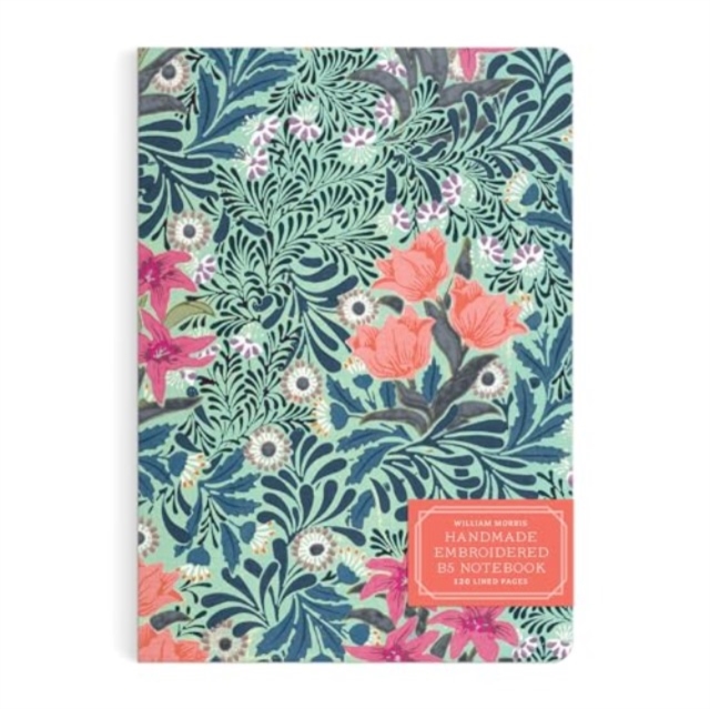 William Morris Bower Handmade Embroidered B5 Journal, Diary or journal Book