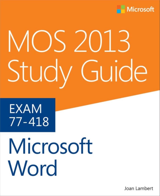 MOS 2013 Study Guide for Microsoft Word, EPUB eBook