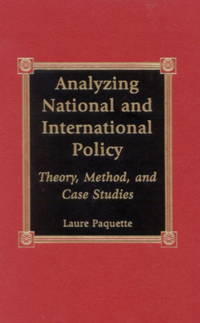 Analyzing National and International Policy : Theory, Method, and Case Studies, Hardback Book