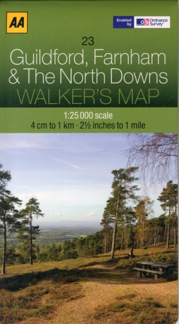 Guildford, Farnham and The North Downs, Sheet map, folded Book