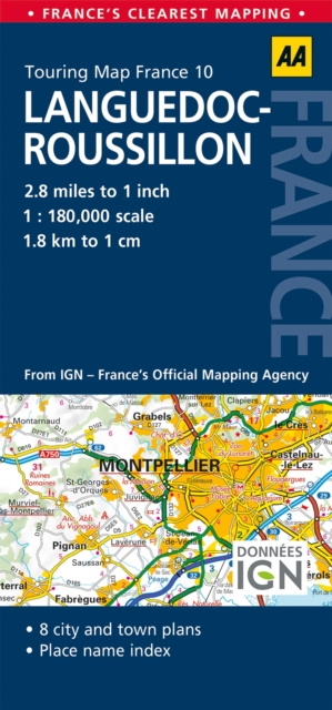 10. Languedoc-Roussillon : AA Road Map France, Sheet map, folded Book