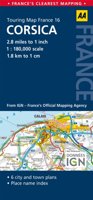 16. Corsica : AA Road Map France, Sheet map, folded Book
