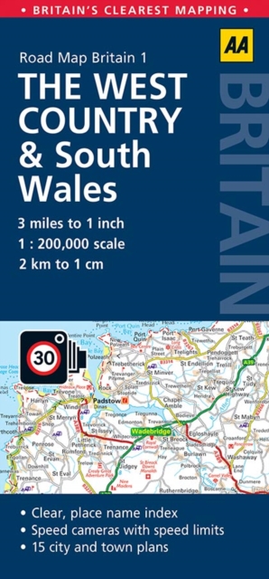 West Country & Wales Road Map, Sheet map, folded Book
