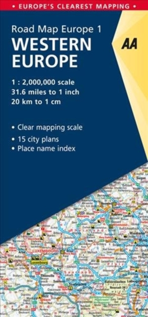 1. Western Europe : AA Road Map Europe, Sheet map, folded Book