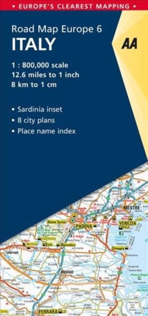 6. Italy : AA Road Map Europe, Sheet map, folded Book