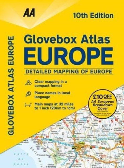 AA Glovebox Atlas Europe, Spiral bound Book