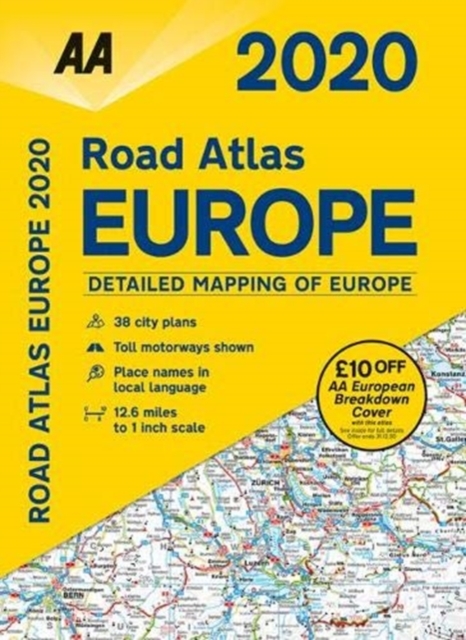 AA Road Atlas Europe 2020, Other book format Book