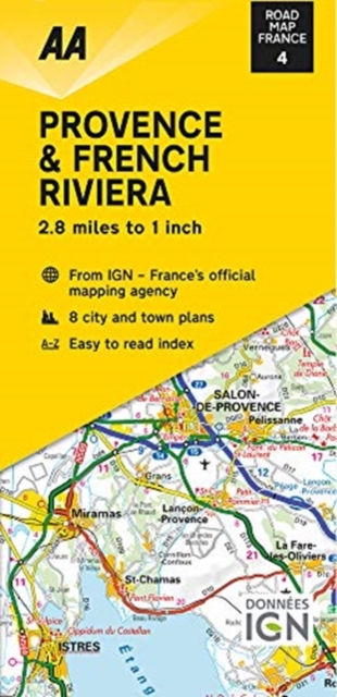 Road Map Provence & French Riviera, Sheet map, folded Book
