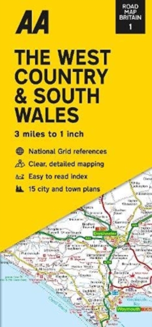 Road Map The West Country & South Wales, Sheet map, folded Book