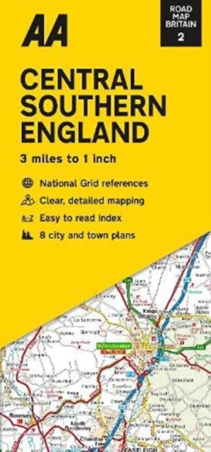 Road Map Central Southern England, Sheet map, folded Book