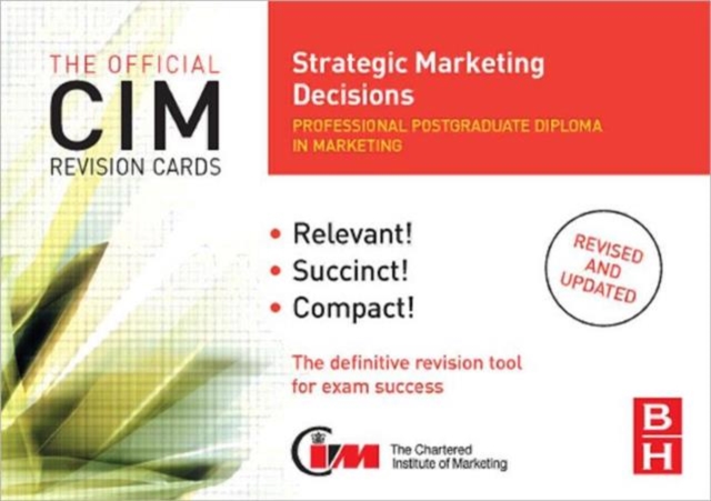 CIM Revision Cards Strategic Marketing Decisions, Hardback Book