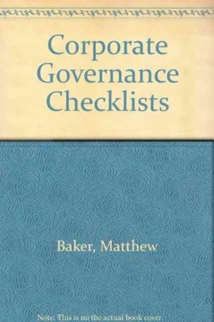 Tolley's Corporate Governance Checklists, Paperback Book