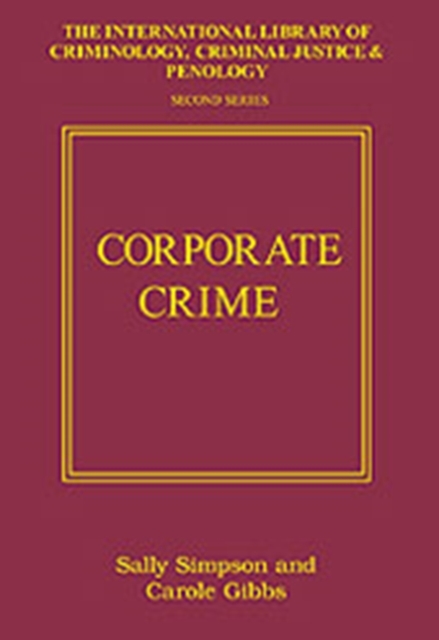 Corporate Crime, Hardback Book