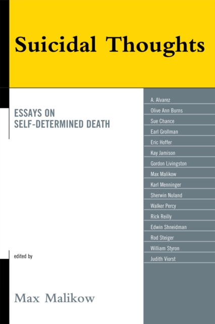Suicidal Thoughts : Essays on Self-Determined Death, Paperback / softback Book