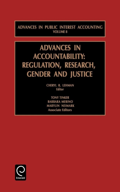 Advances in Accountability : Regulation, Research, Gender and Justice, Hardback Book