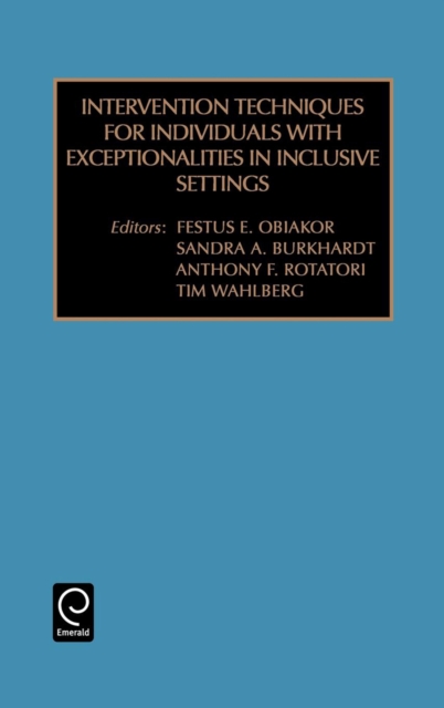 Intervention Techniques for Individuals with Exceptionalities in Inclusive Settings, Hardback Book