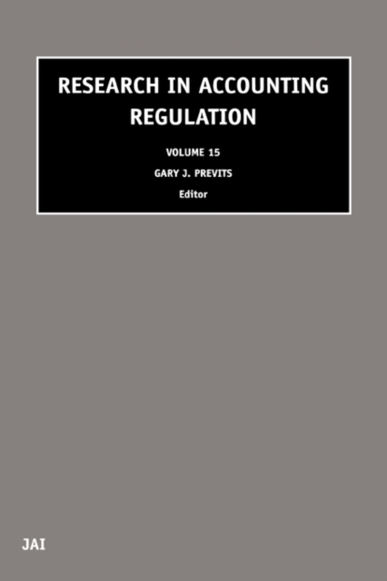 Research in Accounting Regulation : Volume 15, Hardback Book