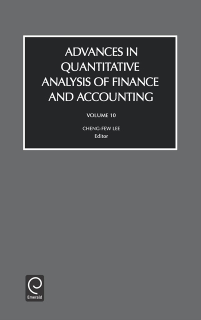 Advances in Quantitive Analysis of Finance and Accounting, Hardback Book
