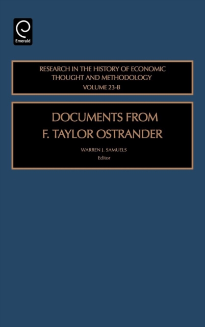 Documents from F. Taylor Ostrander, Hardback Book