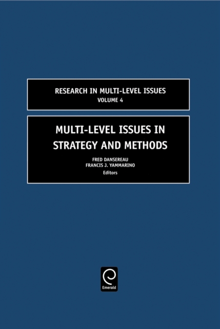Multi-Level Issues in Strategy and Methods, Hardback Book