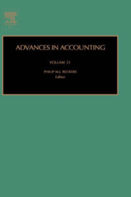 Advances in Accounting : Volume 21, Hardback Book