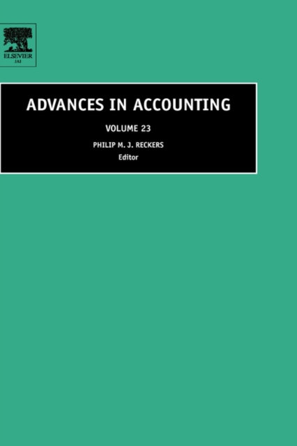 Advances in Accounting : Volume 23, Hardback Book