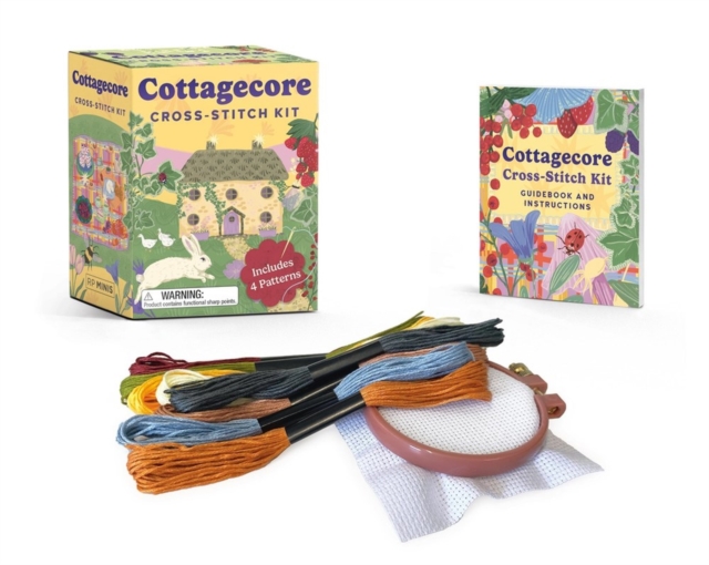 Cottagecore Cross-Stitch Kit : Includes 4 patterns, Multiple-component retail product Book