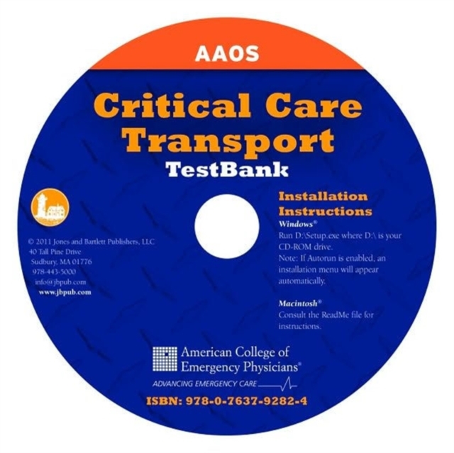 Critical Care Transport Testbank On CD-ROM, CD-Audio Book
