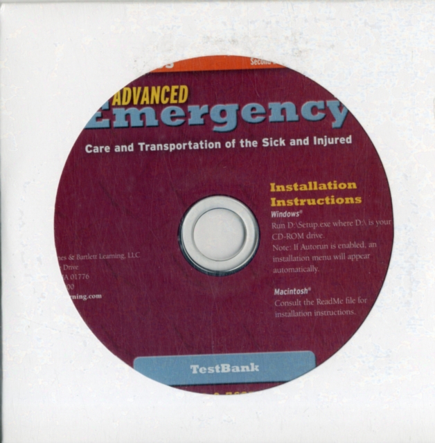 Advanced Emergency Care And Transportation Of The Sick And Injured Instructor's Testbank CD-ROM, CD-Audio Book