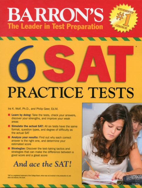 Barron's 6 SAT Practice Tests, Paperback / softback Book