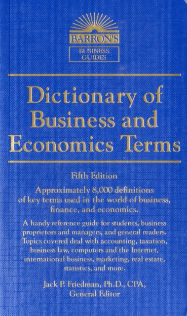 Dictionary of Business and Economics Terms, Paperback / softback Book