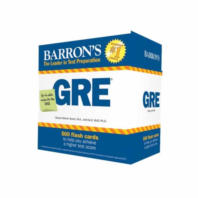 Barron's GRE Flash Cards : 500 Flash Cards to Help You Achieve a Higher Score, Cards Book