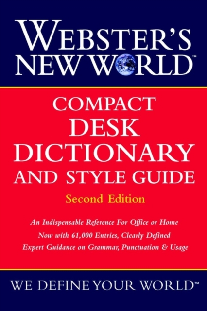 Webster's New World Compact Desk Dictionary and Style Guide, Hardback Book